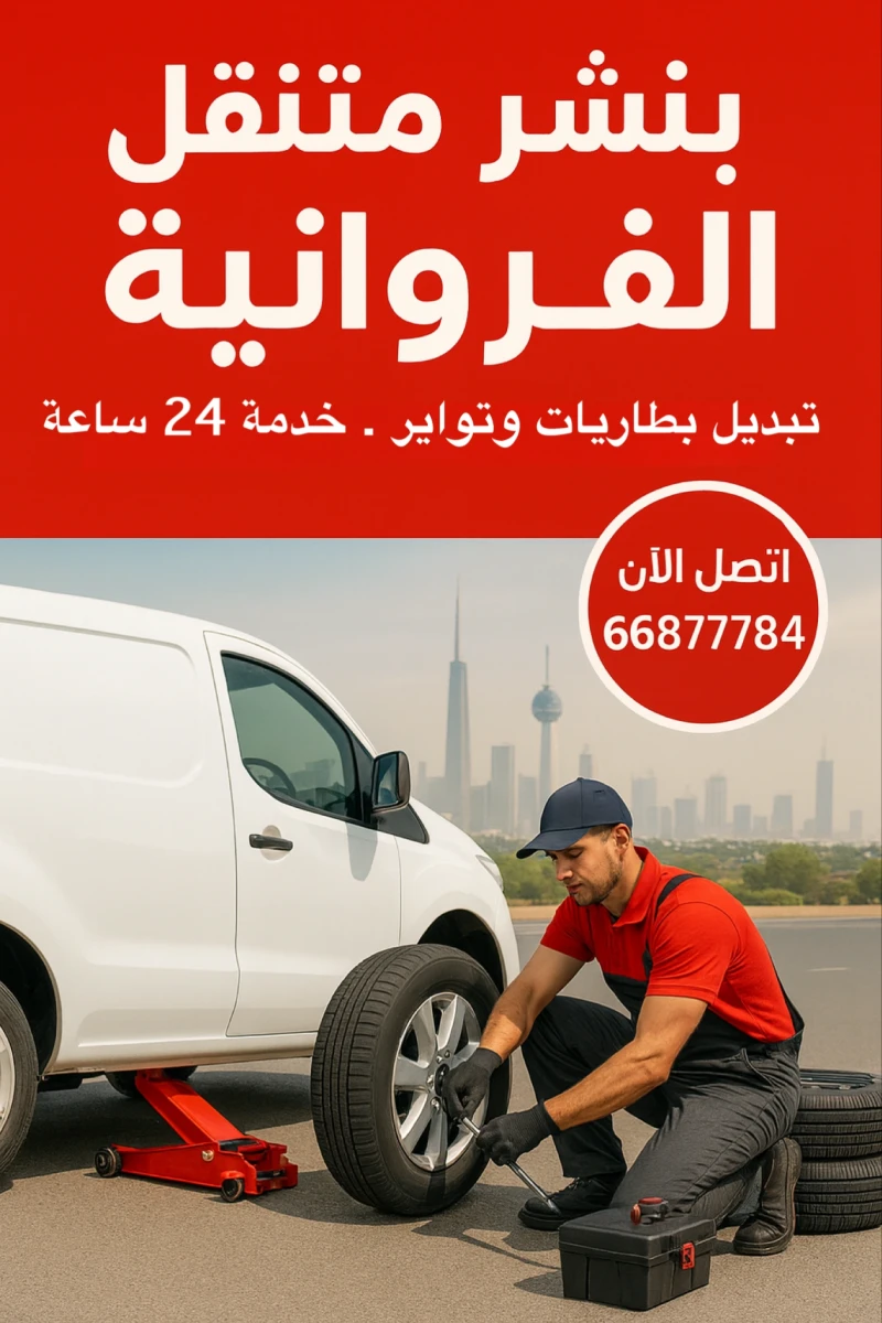 بنشر متنقل الفروانية – خدمة 24 ساعة