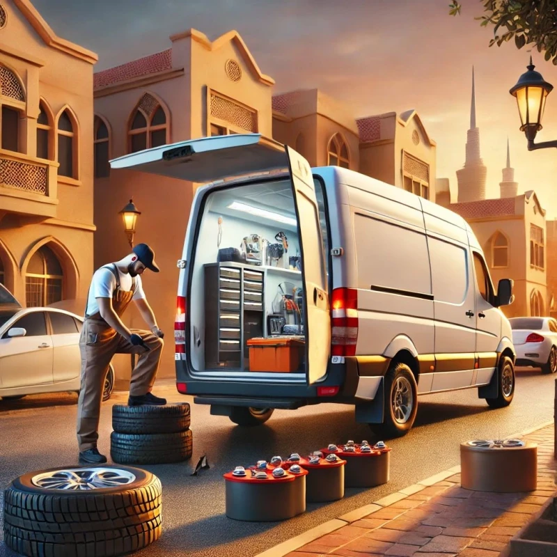 تبديل تواير الكويت – خدمة أمام المنزل 24/7